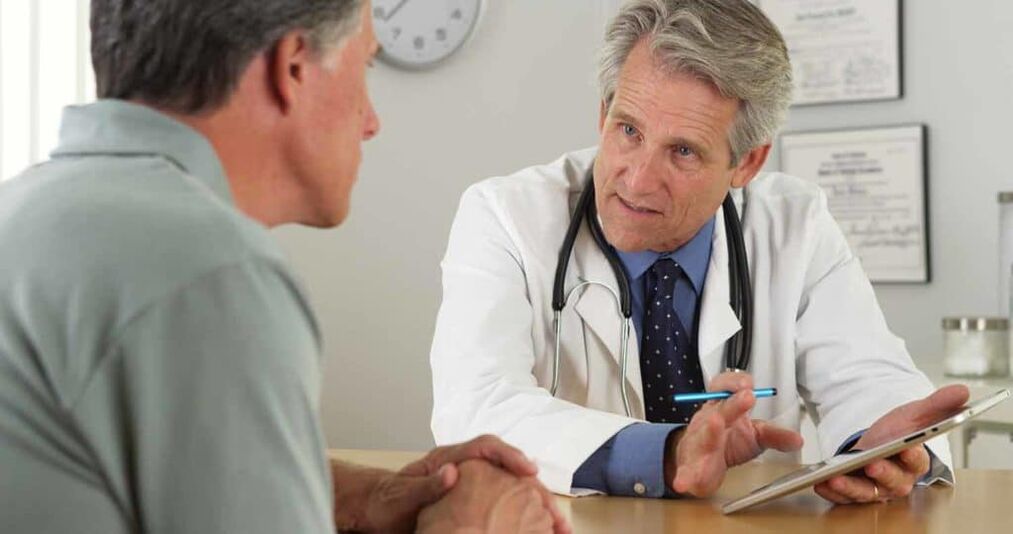 ga naar een arts voor congestieve prostatitis